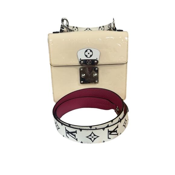 Louis Vuitton Bleecker Box Vernis Beige Pink Crossbody Bag NZ1139 - Picture 9 of 10